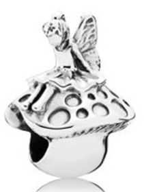 Charm Pandora Hada sobre Hongo Plata
