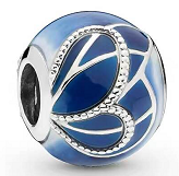 Charm Pandora hojas esmaltadas azul
