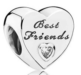 Charm corazón Best Friends con circonia Pandora