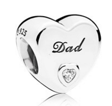 Charm corazón Dad con circonia Pandora