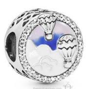Charm globos aerostáticos esmalte azul Pandora