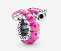 Charm serpiente esmalte rosa