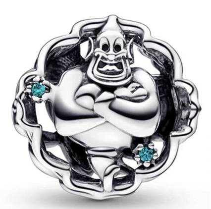 Charm medallón Genio de Aladdín circonias turquesa