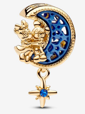Charm Disney Mickey y Minnie luna dorada