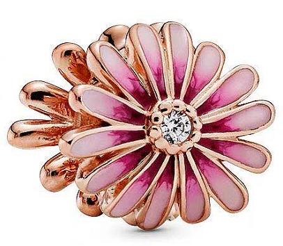 Charm Pandora Flor Gerbera Rosa y Fucsia