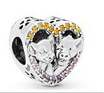 Charm Pandora Mariposas Caladas Pavé Amarillo y Rosa