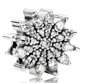 Charm Pandora copo de nieve circonias