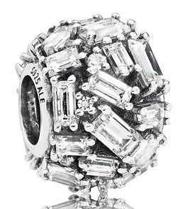 Charm Pandora cristales de hielo baguette