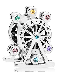 Charm Pandora rueda de la fortuna multicolor