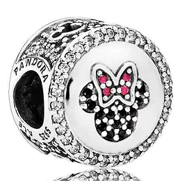 Charm Pandora Minnie Mouse Lazo Rosa