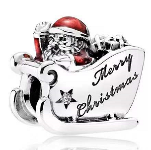 Charm Pandora Santa en Trineo Merry Christmas