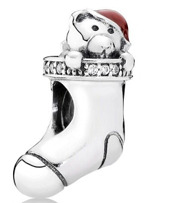 Charm Pandora Media Navideña con Osito