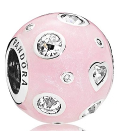 Charm Pandora Rosa Circonias y Corazones