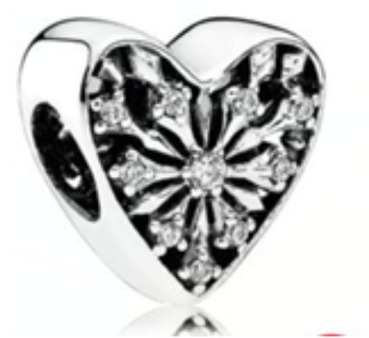 Charm Pandora Corazón Copo de Nieve