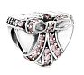 Charm corona con corazones rosa Pandora