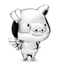 [CH695] Charm cerdito con alas Pandora