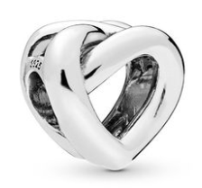 Charm corazón anudado liso Pandora