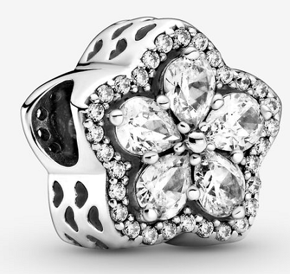 [CH710] Charm flor racimo halo pavé Pandora
