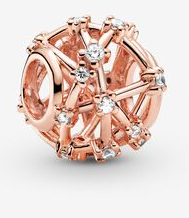 Charm constelación calada baño oro rosa Pandora