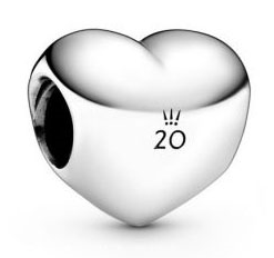 Charm corazón corona número 20 Pandora