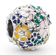 Charm racimo de flores multicolor esmalte Pandora