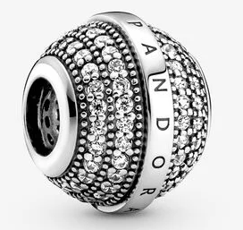 [CH753] Charm Pandora bola pavé circonias Signature