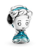 [CH754] Charm Pandora busto princesa vestido turquesa