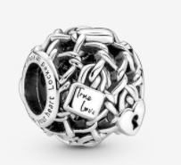 Charm Pandora nudo True Love con llave