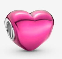 Charm Pandora corazón esmalte rosa intenso