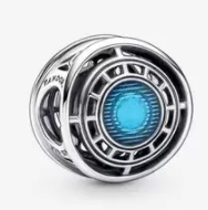 [CH780] Charm Marvel Iron Man reactor arc plata y azul