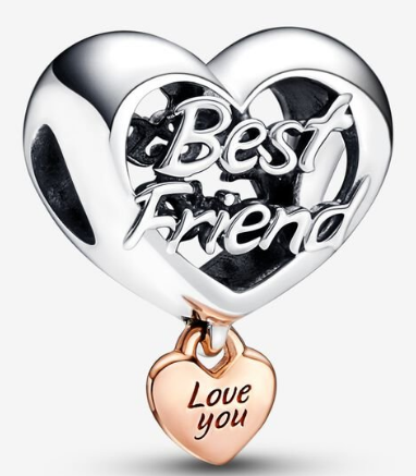 Charm corazón Best Friend colgante Love You oro rosa