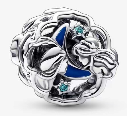 Charm sirena openwork esmalte azul y circonias turquesa