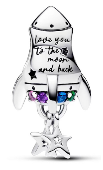 Charm cohete Love You To The Moon And Back Pandora