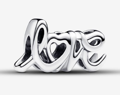 Charm palabra Love script calado Pandora