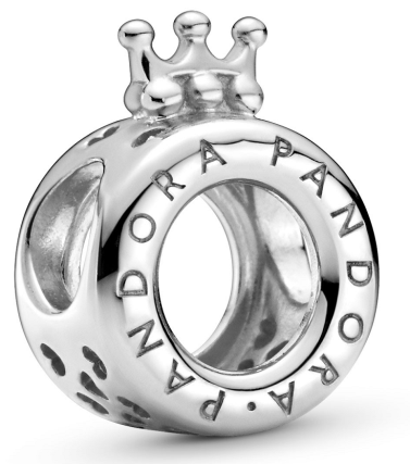 Charm Pandora Signature Corona y Corazón Calado