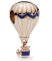 Charm globo aerostático baño oro rosa