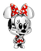[CH1034] Charm Minnie Mouse Disney lazo rojo