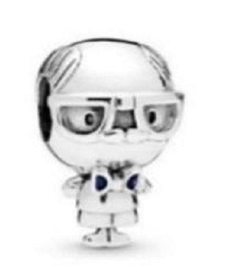 Charm colgante niño gafas circonias azules