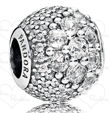 Charm bola pavé circonias transparentes