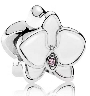 Charm flor orquídea circonia rosa
