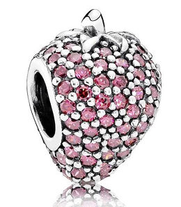 Charm fresa pavé circonias rosa y rojo