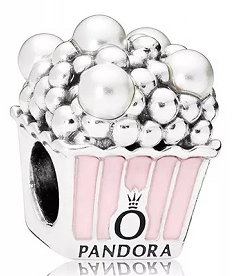 [CH1110] Charm cubeta de palomitas esmalte rosa Pandora