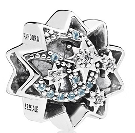 Charm estallido de estrellas Pandora circonias azules