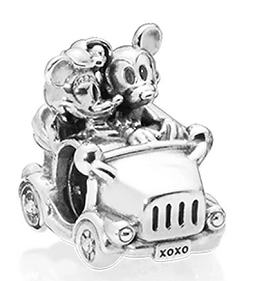 [CH1181] Charm Mickey y Minnie en auto XOXO
