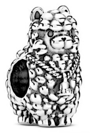 Charm llama con bufanda texturizada Pandora