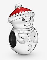 Charm muñeco de nieve gorro rojo Pandora