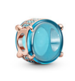 Charm Pandora piedra azul baño oro rosa