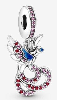 [CH1265] Charm Colgante Ave Fénix Pavé Rosa