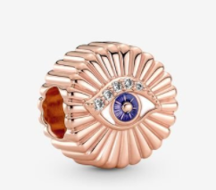 Charm Ojo Protector Baño Oro Rosa