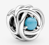 [CH1274] Charm Nudo Entrelazado Cabujón Azul Turquesa